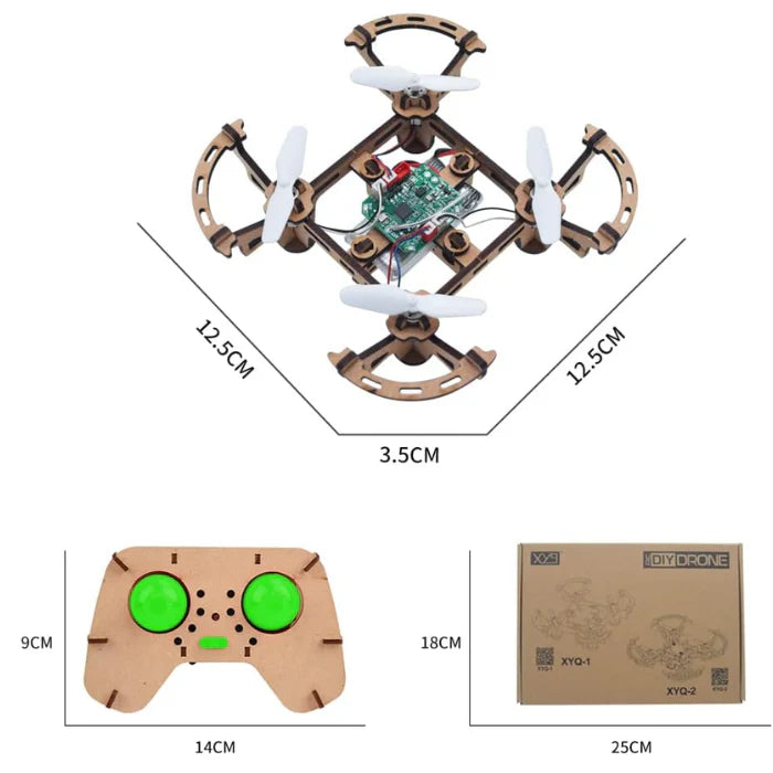 XYQ-2 RC DIY Wooden Drone Kit For Kids