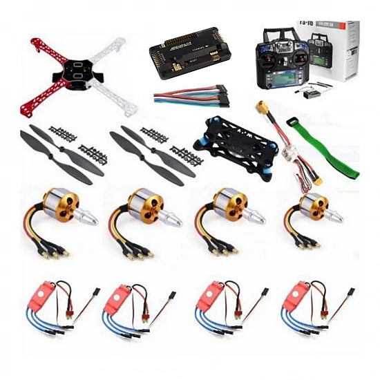 Quadcopter Drone Combo with APM 2.8 Kit for beginner (Motor + ESC + Propeller + Flight Controller + Frame + TX-RX Flysky FSi6+ Power module + Belt)