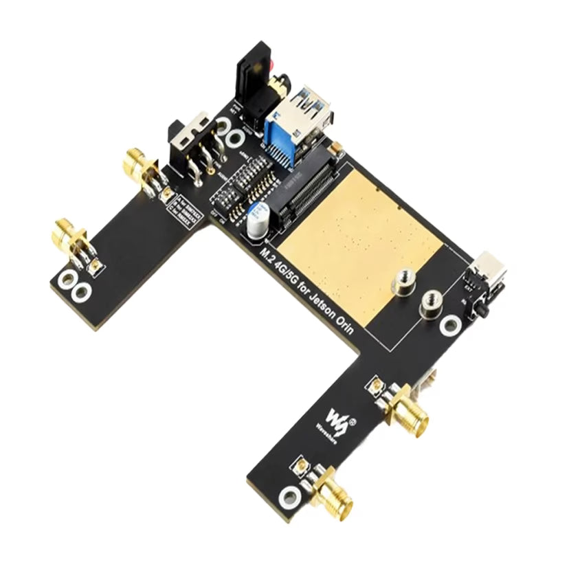 Waveshare 4G Module Expansion Board Designed For Jetson Orin includes SIM7600G-H-M.2 4G Module