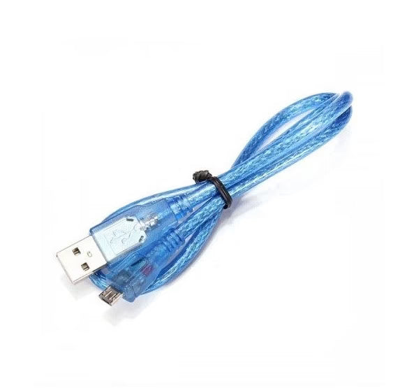USB Type-A to Type-C Data Cable, 30cm Blue Compatible with Arduino UNO R3 Boards