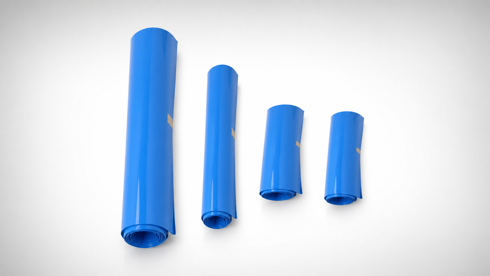 1 Meter PVC Heat Shrink Sleeve 110mm Sky Blue