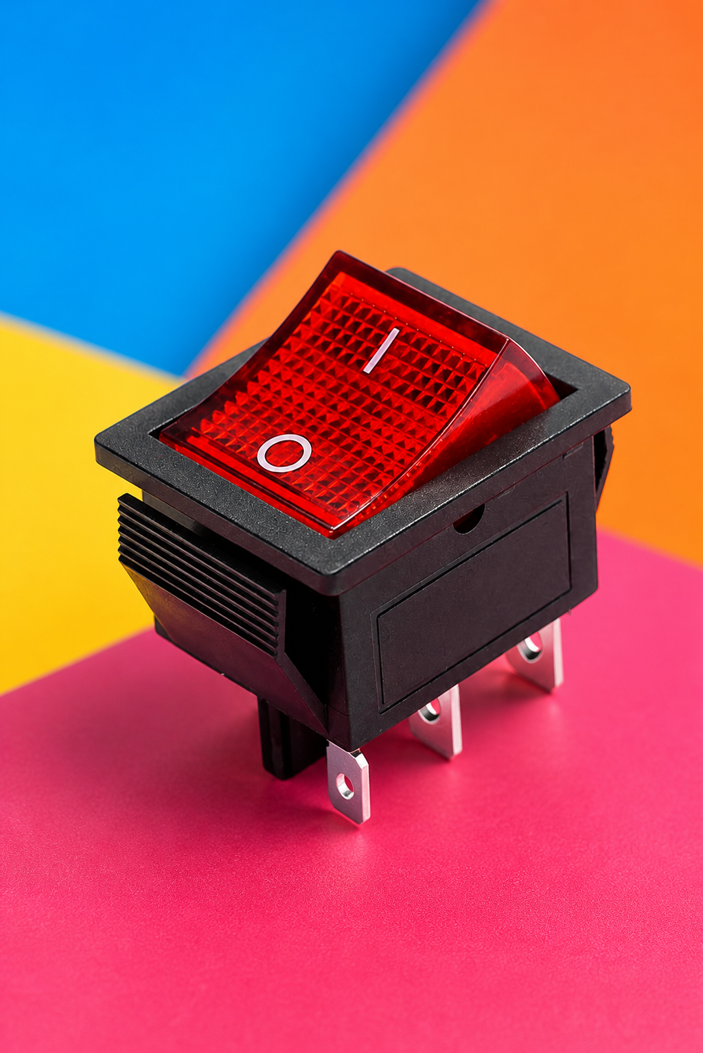 High voltage KCD4 Red 12V-24V 16A DPST ON-OFF 4 Pin Rocker Switch