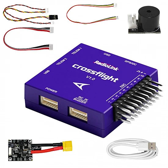 Quadcopter Drone Combo with radiolink Crossflight Kit (Motor + ESC + Propeller + Flight Controller + Frame + TX-RX Flysky FSi6S+ Power module + Belt) |