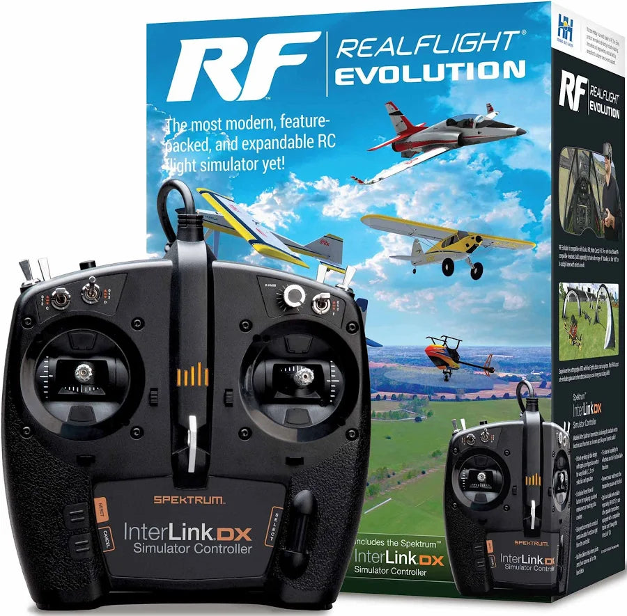 RealFlight Evolution RC Flight Simulator with Interlink DX Controller Included RFL2000