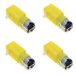 AEROKART INDIA Dc Bo Motor Dual Shaft Smart Car Robot Gear for Arduino (4 Piece)