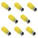 AEROKART INDIA 100RPM Dual Shaft BO Motor - Yellow - Pack Of 8