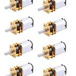 AEROKART INDIA N20 3.7V-6V 100 Rpm Micro Metal Gear Reduction DC Motor with 30:1 IDEAL for RC Car Robot wheels DIY Toys metal gearbox Educational Electronic Hobby Kit ideal for making robots PACK OF 8