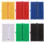 AEROKART INDIA 6 pcs Mini Breadboard with 170 Tie Points SYB-170 Solderless Prototype Kit (6 Different Color) PCB Bread Board Plus Adhesive Back for Small DIY Kits Arduino Raspberry rasp Pi Proto Project