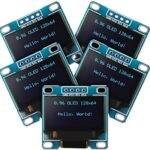 AEROKART INDIA 5 Pieces 0.96 Inch OLED Module 12864 128x64 SSD1306 Driver IIC I2C Serial Self-Luminous Display Board Compatible with Arduino Raspberry PI (Blue)