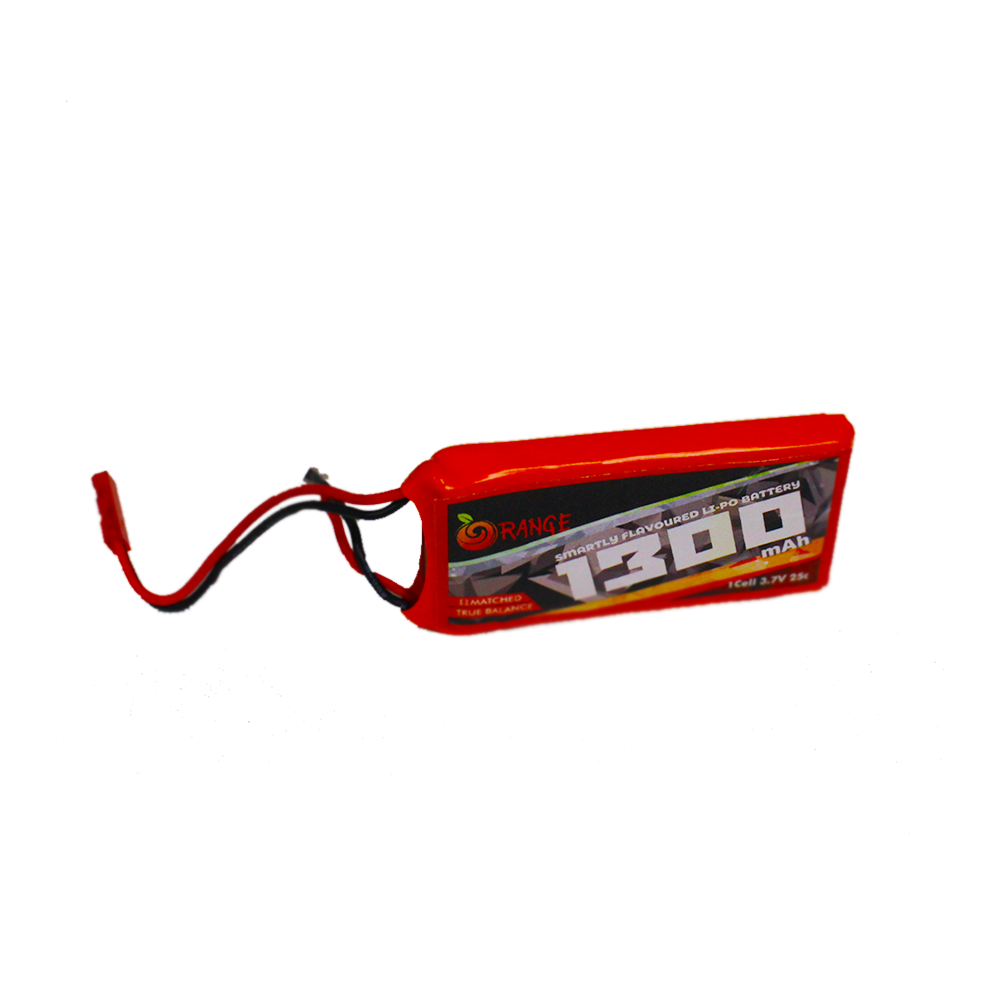 Orange 1300mAh 1S 25C/50C (3.7V) Lithium Polymer Battery Pack