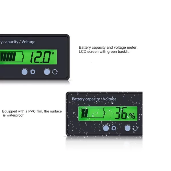 12V-84V Lead-Acid 3-24 Strings Lithium Battery Power Display Meter Power Display GY-6GS Green Self setting - Image 3