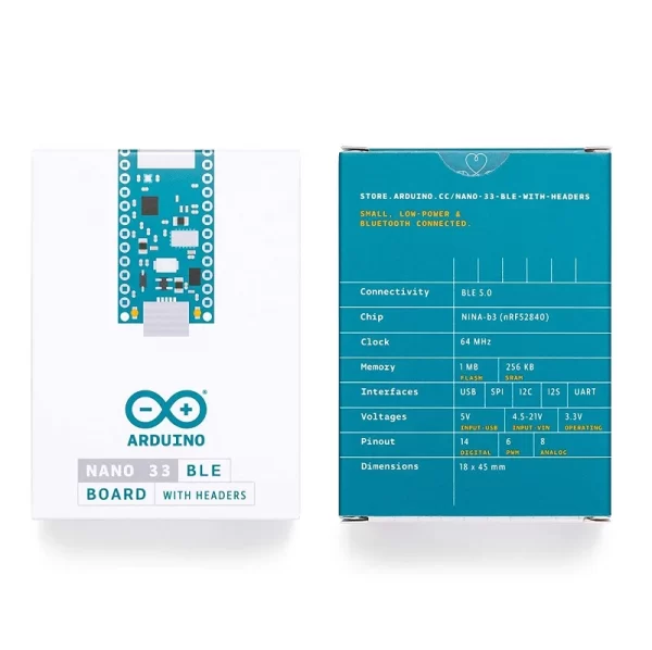 Original ARDUINO NANO 33 BLE Board (With Header) - Image 2