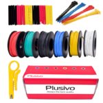 Plusivo 18AWG Hook up Wire Kit – 600V Pre-Tinned Solid Core Wire of 6 Colors x 5M