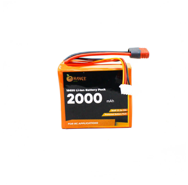 Orange NMC 18650 11.1V 2000mAh 10C 3S1P Li-Ion Battery Pack