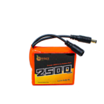 Orange NMC 18650 11.1V 2500mAh 3C 3S1P Li-Ion Battery Pack with DC Jack Male & Female