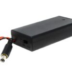 18650 x 2 battery holder with cover and On/Off Switch With DC jack