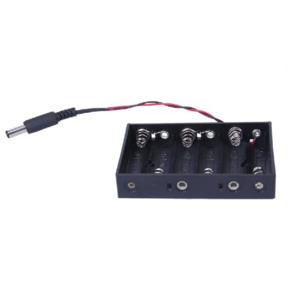 6 x 1.5V AA Battery Holder with DC 2.1 Power Jack - Image 3