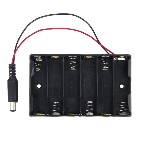 6 x 1.5V AA Battery Holder with DC 2.1 Power Jack