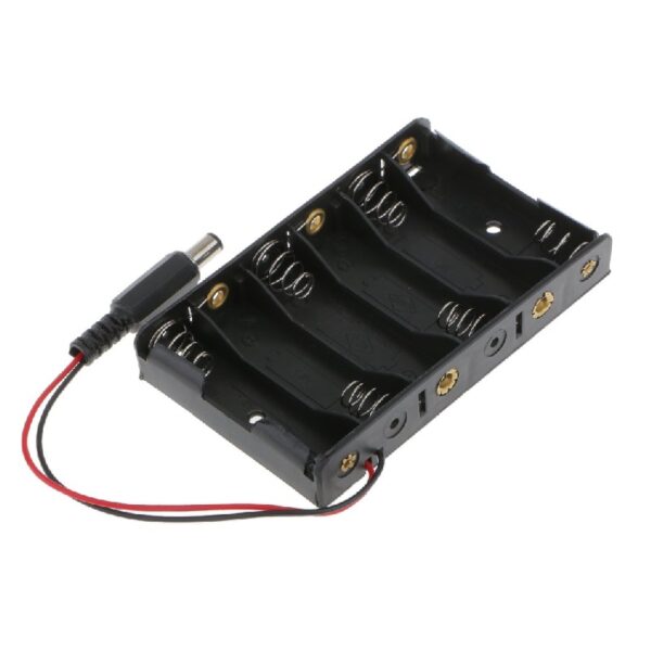 6 x 1.5V AA Battery Holder with DC 2.1 Power Jack - Image 4