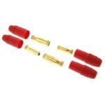 AS150 Anti Spark Self Insulating Gold Plated Bullet Connector – RED (4Pcs.)