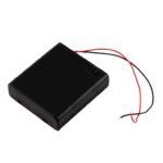 Black Plastic Storage Box Case Holder For Battery 4 X AA Cell Box with On/Off Switch