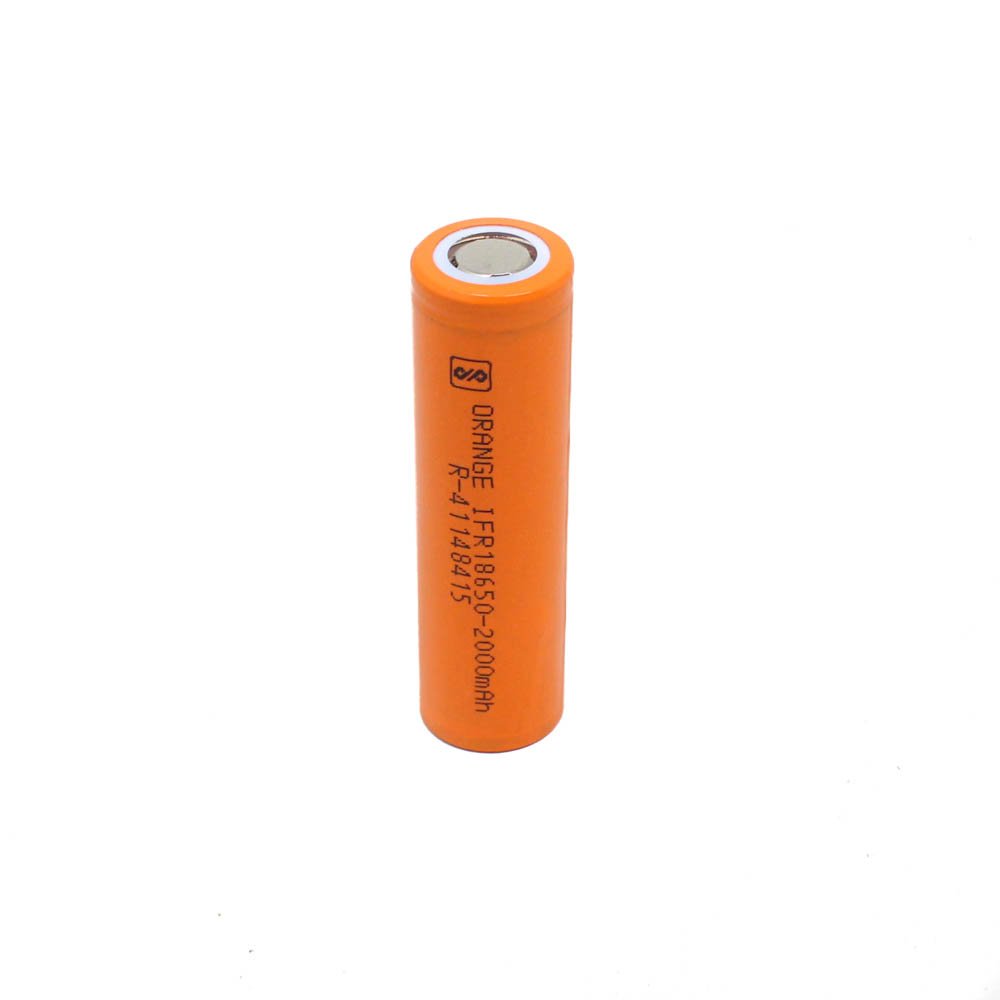 Orange A Grade IFR18650 2000mAh (3c) LiFePO4 Battery - Image 2