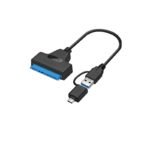 SATA3.0 to, USB3.0/Type-c Two-inone, External Hard Disk, Data Cable-20CM