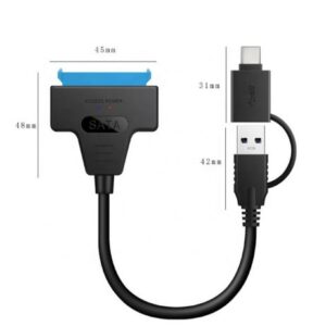 SATA3.0 to, USB3.0/Type-c Two-inone, External Hard Disk, Data Cable-50CM
