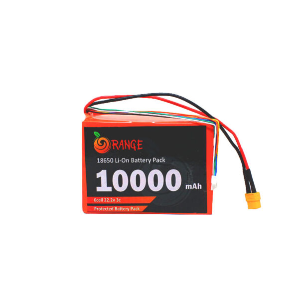 Orange NMC 18650 22.2V 10000mAh 3C 6S4P Li-Ion Battery Pack - Image 2