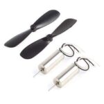 2 Pcs DC 3.7V 0820 8x20mm Micro Coreless Minj Dron Motor With 2Pcs 55mm Propeller High Speed Mini Drones