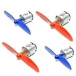 3.7V Mini Drone DC Motor 25000 RPM and with 55mm Propeller (2CW and 2 CCW) Pack Of 4pcs FOR KIDS, Alloy Steel