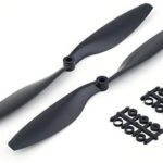1 Pair Quadcopter 1045 Carbon Fiber CW and CCW Propeller for DJI F450 10x4.5 Black for Robotics Science Project Drone, Hobby Kit