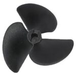 Propeller 3 Blades Propeller Hole 4.8mm Diameter 55mm Pitch 40mm Plastic CW for RC Boat Model Boat Black 3PCS
