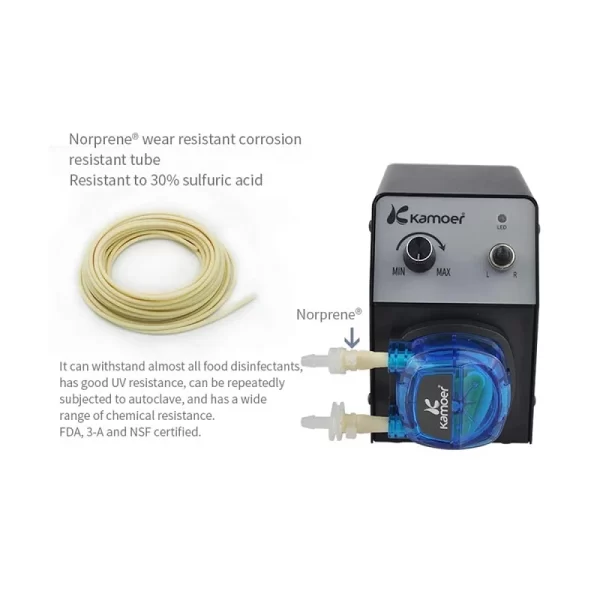 KCP PRO2-N40 Kamoer Lab Pump 12V 0.3~0.35A – N40 – 50~260ml/min | Norprene tube 4.0*7.2mm - Image 2