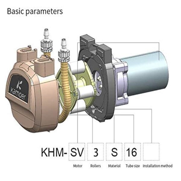 KHM-SV3S16 Kamoer Pump 24V BRUSHED(SV) 0.4A -S16 -360ml/min|Silicon tube 3.2*6.4 - Image 6