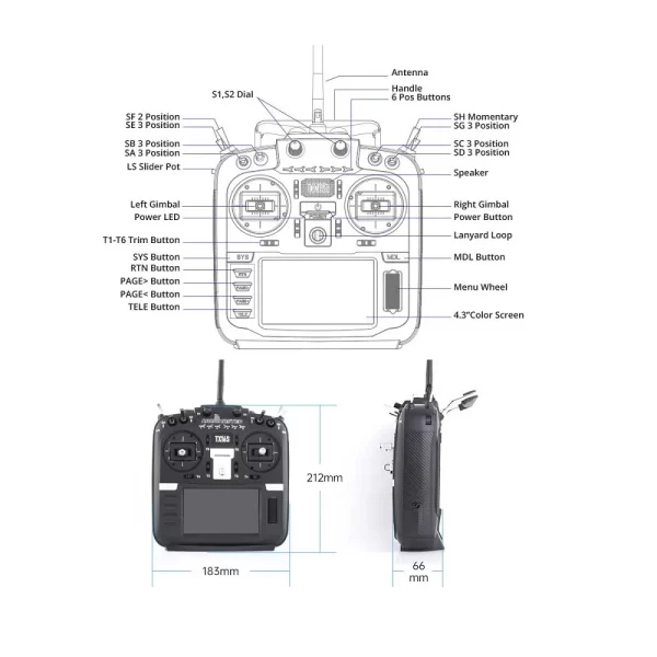 Radiomaster TX16S MKII HALL V4.0 ELRS Radio with RP1 ExpressLRS 2.4ghz Nano Receiver - Image 4