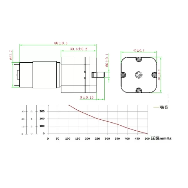 WPV40-12V DC 8.0L/min Vacuum Pump - Image 3