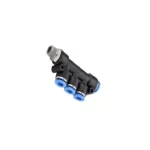 PU CONNECTOR PKM 08-02 (8mm OD X 1/4″ BSPT Male Triple Union Manifold)