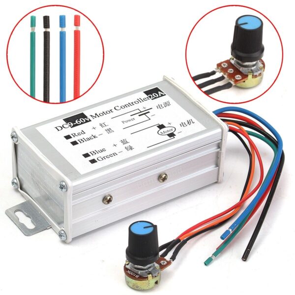 20A PWM DC Motor Speed Regulator Module (9V, 12V, 24V, 36V, 48V, 60V) - Image 2
