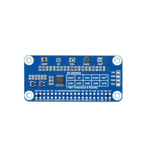 Waveshare Environment Sensor HAT for Raspberry Pi, I2C Bus - Image 5