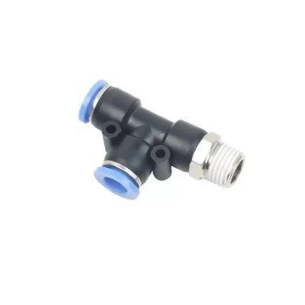 PU CONNECTOR PST 10-04 (10mm OD X 1/2″ BSPT Male Run Tee)