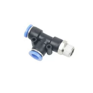 PU CONNECTOR PST 06-02 (6mm OD X 1/4″ BSPT Male Run Tee)
