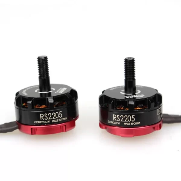 EMAX RS2205 KV2300 Brushless DC Motor for FPV Racing Drone – Red Cap (CCW Motor Rotation) - Image 3