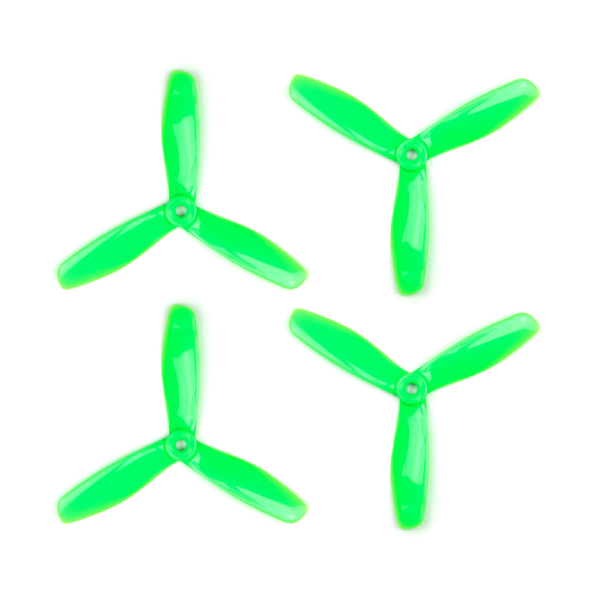 Orange HD Propellers 5045(5X4.5) Tri Blade Bullnose Polycarbonate Green 2CW+2CCW-2pairs - Image 2