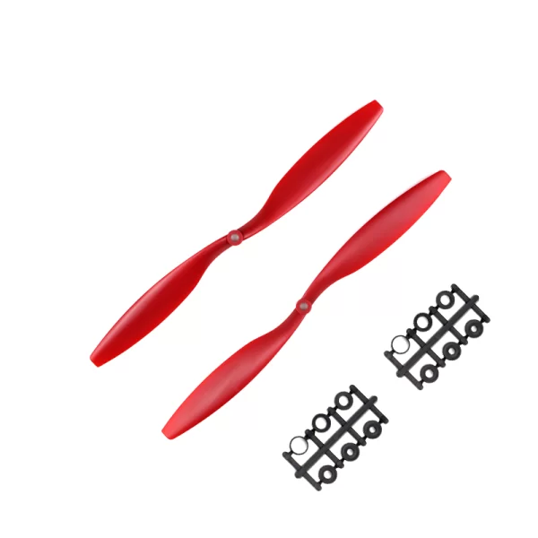 Propellers 1245(12X4.5) ABS Red 1CW+1CCW-1pair