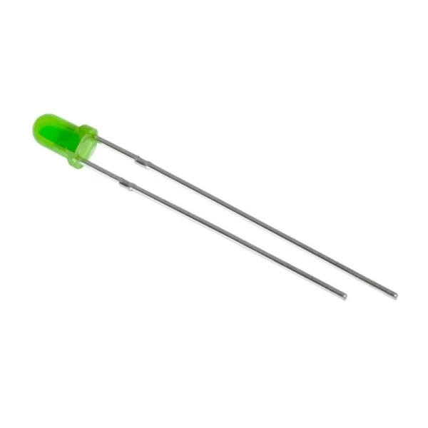 3mm Round DIP LED Green in Green-50Pcs.