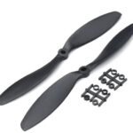 Orange HD Propellers 1238(12X3.8) ABS Black 1CW+1CCW-1pair