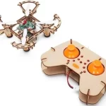 DIY Drone Mini Toy Drone Aircraft with Remote Wooden Assembly Mini Drone Quadcopter