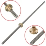 Pitch Lead Screw with Copper Nut 500mm Trapezoidal 4 Start Lead Screw 8mm Thread 2mm