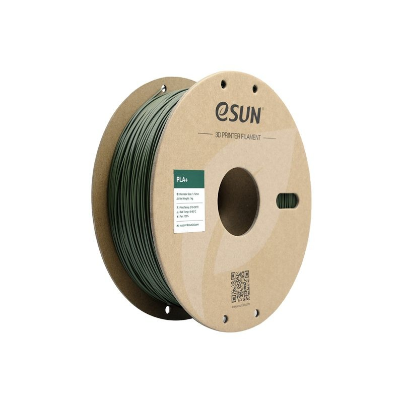 eSUN PLA+ 3D Printing Filament-Olive Green